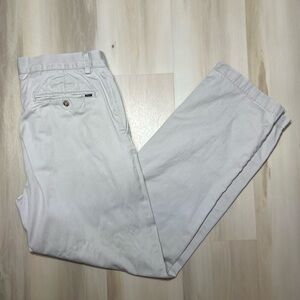 Polo Ralph Lauren Classic Fit Chino Pants Beige Flat Front Mens Sz 32x32 Preppy